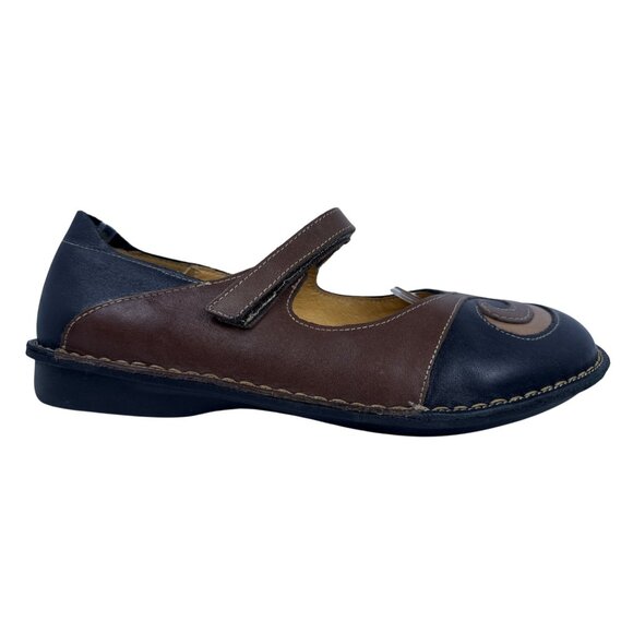 Spring Step Cosmic Mary Jane Swirl Black/Brown Leather Shoes Size EU 40 US 9.5 - Picture 2 of 12